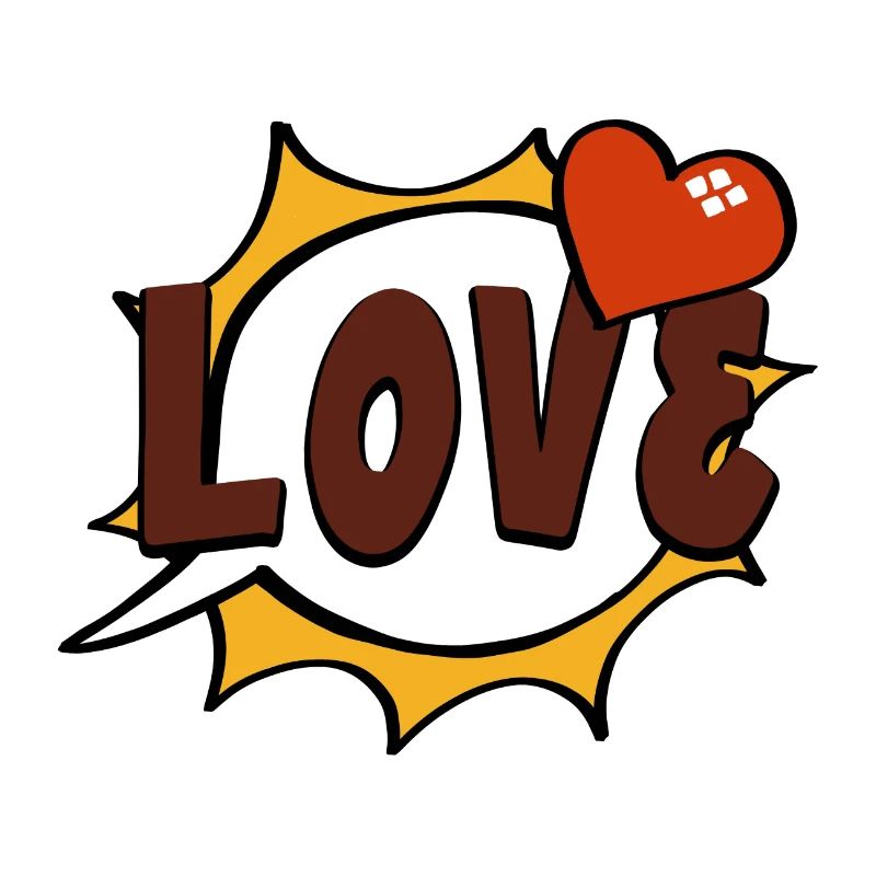 Love pop art speech bubble