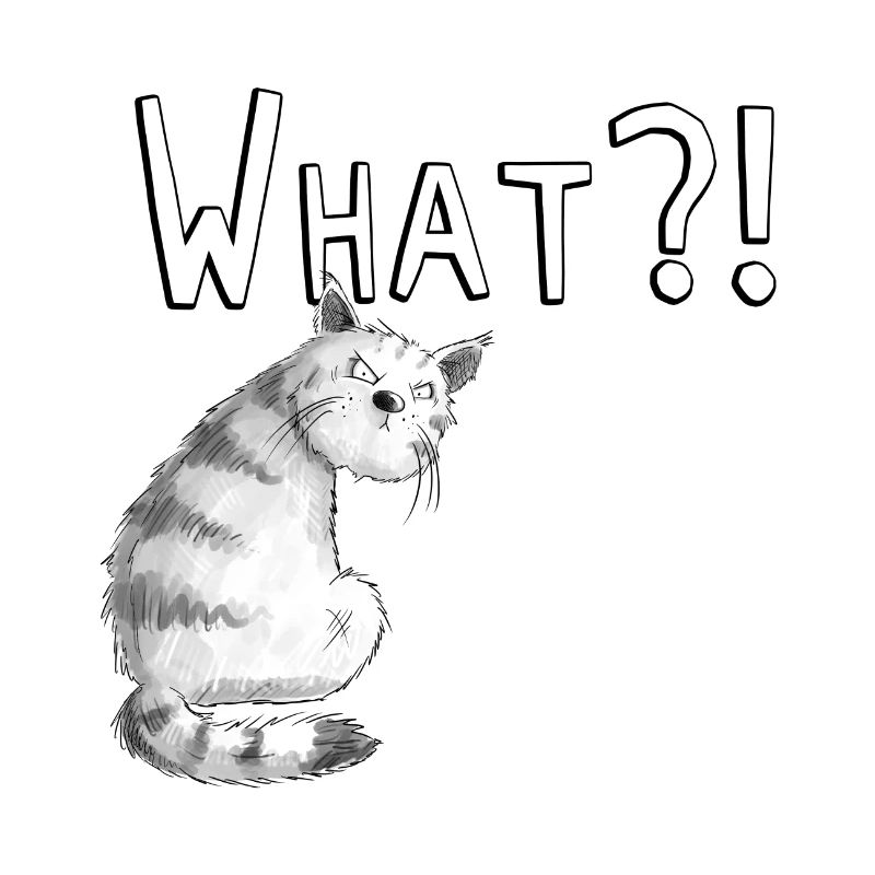Motif de chat I chat ennuyé avec dire je