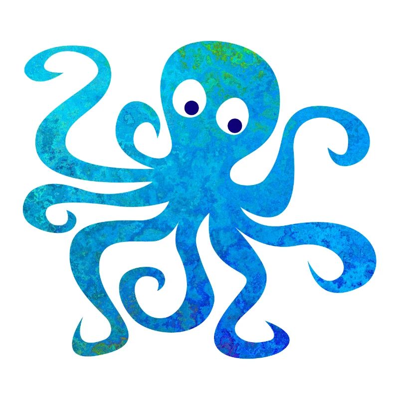 Octopus Squid Comic Structure Sea Ocean Animal