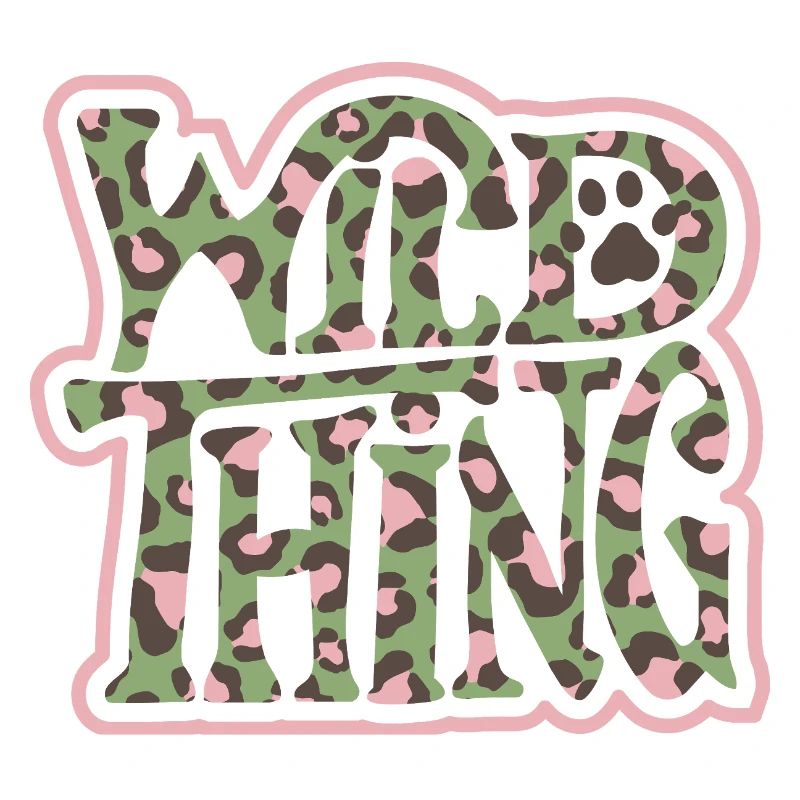 Wild Thing – Camo Print Lettering