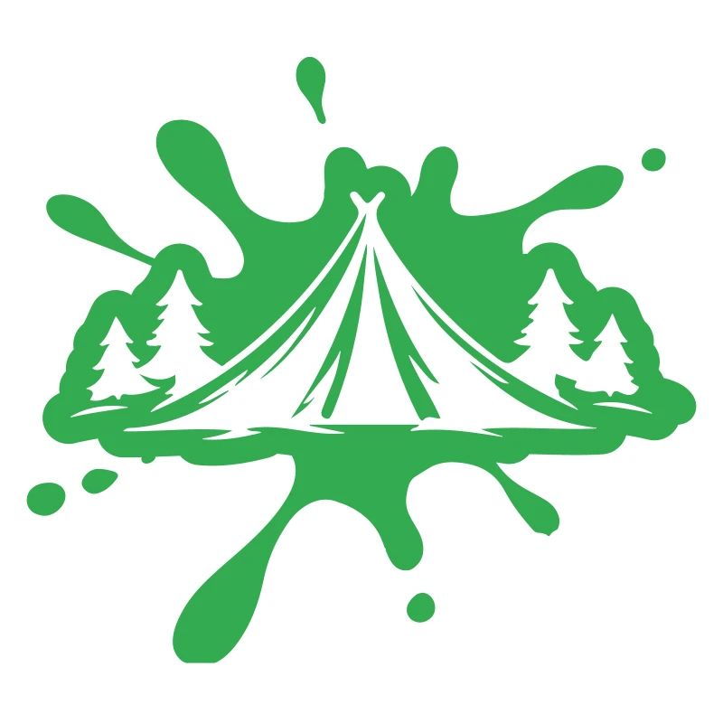 Camping Tent Nature Blobs