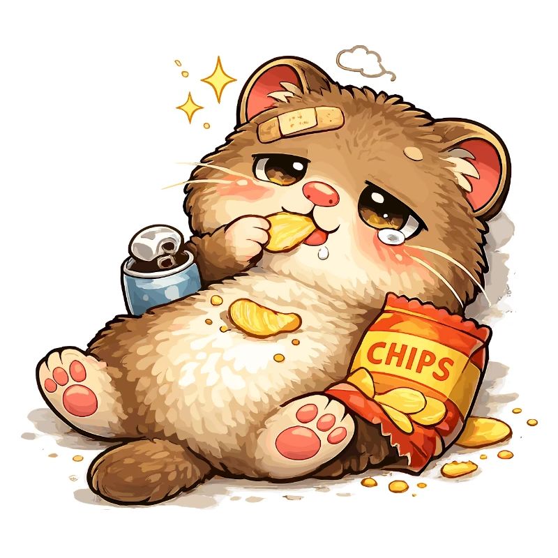 Chat amoureux des biscuits