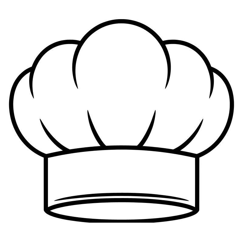 Conception d’icônes vectorielles de chapeau de chef
