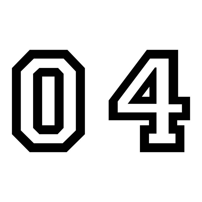 number - 04 - zero four