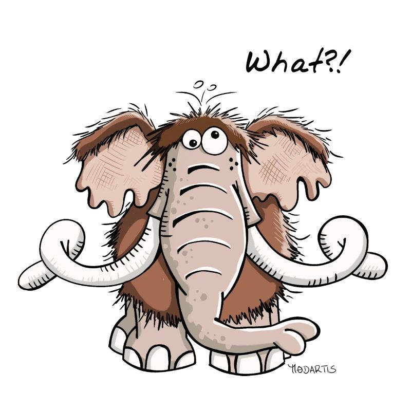 Funny mammoth - Elephant - Cartoon - Gift