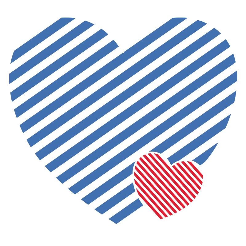 Double Heart - Idée cadeau textile design