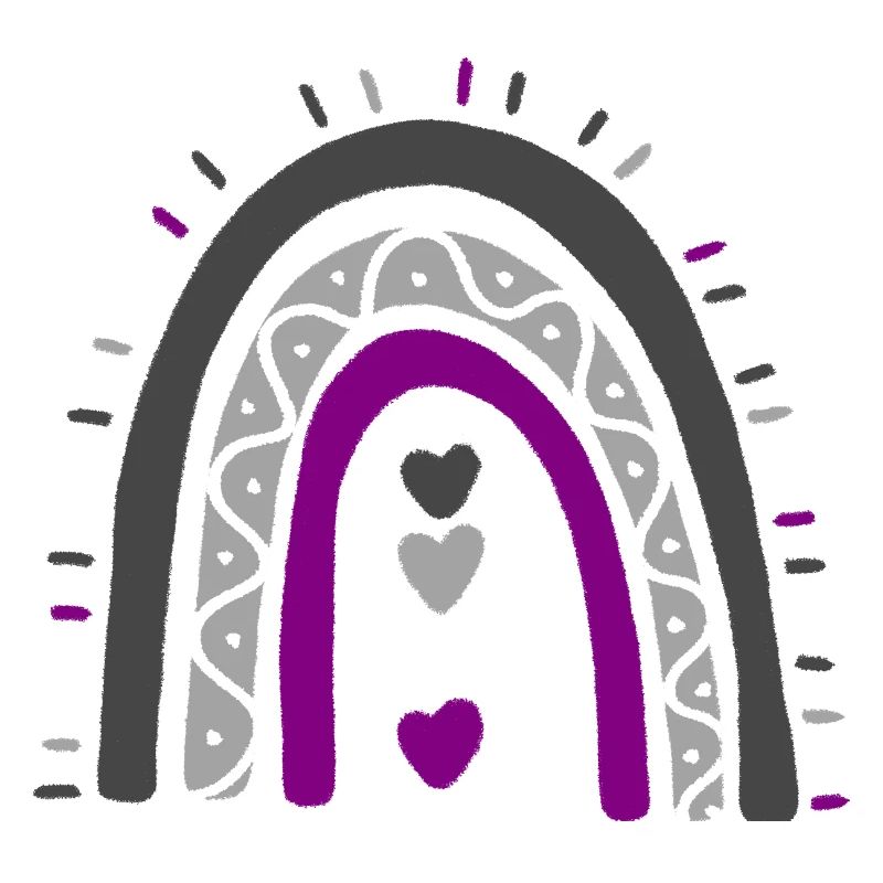 Asexual Boho Rainbow Ace Pride
