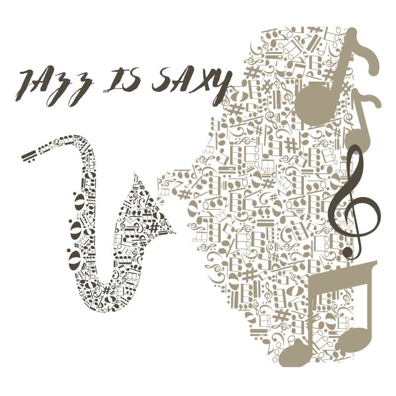 Conception de saxophone musical en notes
