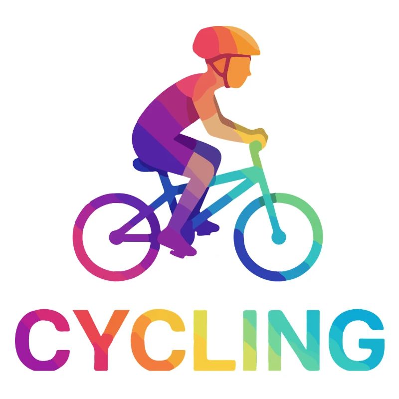 Vibrant Gradient Cyclist Kid Child