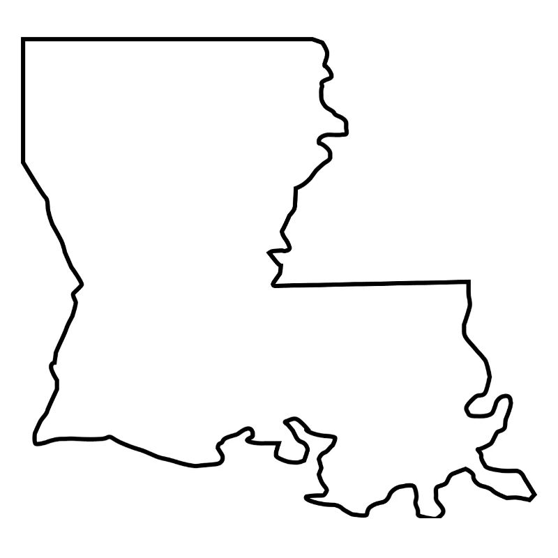 Louisiana outline map