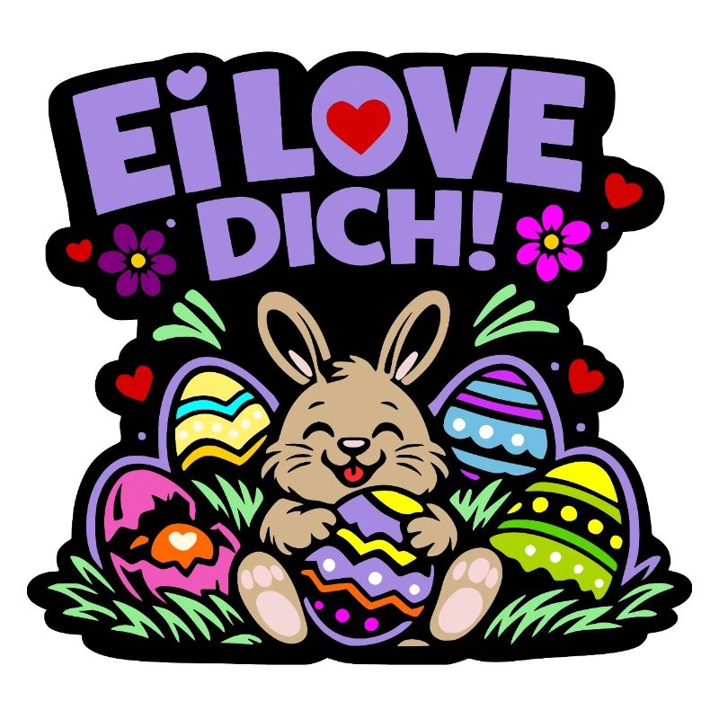 Ei LOVE DICH! - Osterhase mit Eiern