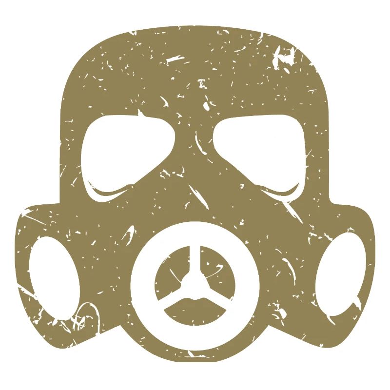 Grunge Gas Mask Nuclear Radioactive Particulate Matter