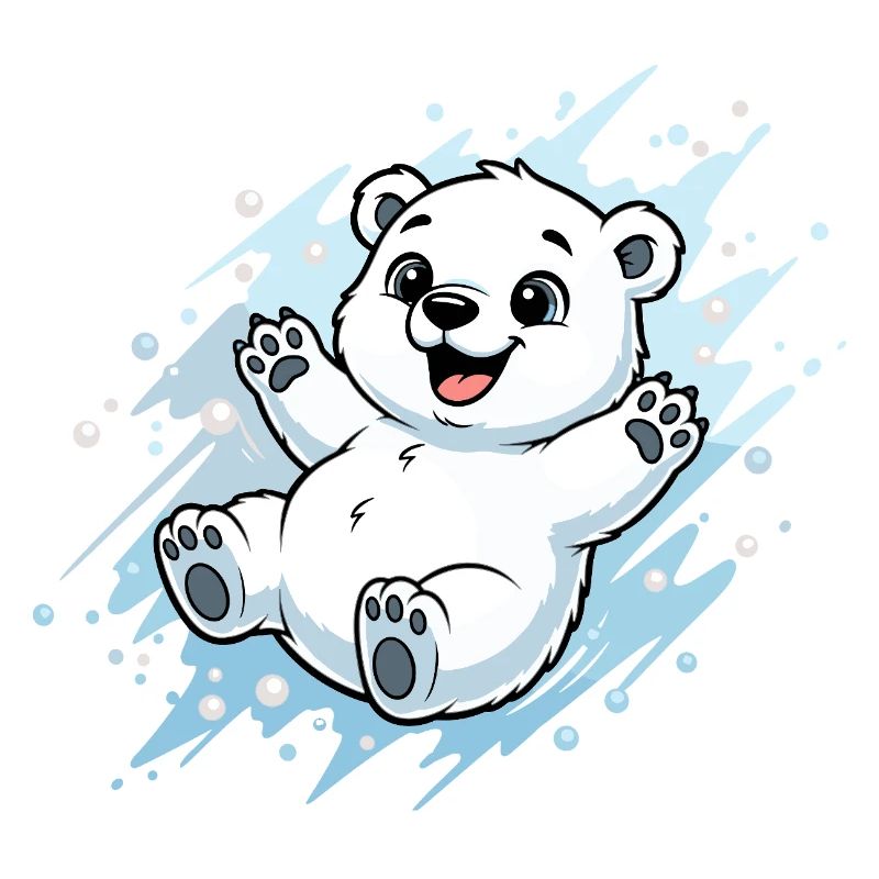 Joyeuse éclaboussure d’ours polaire