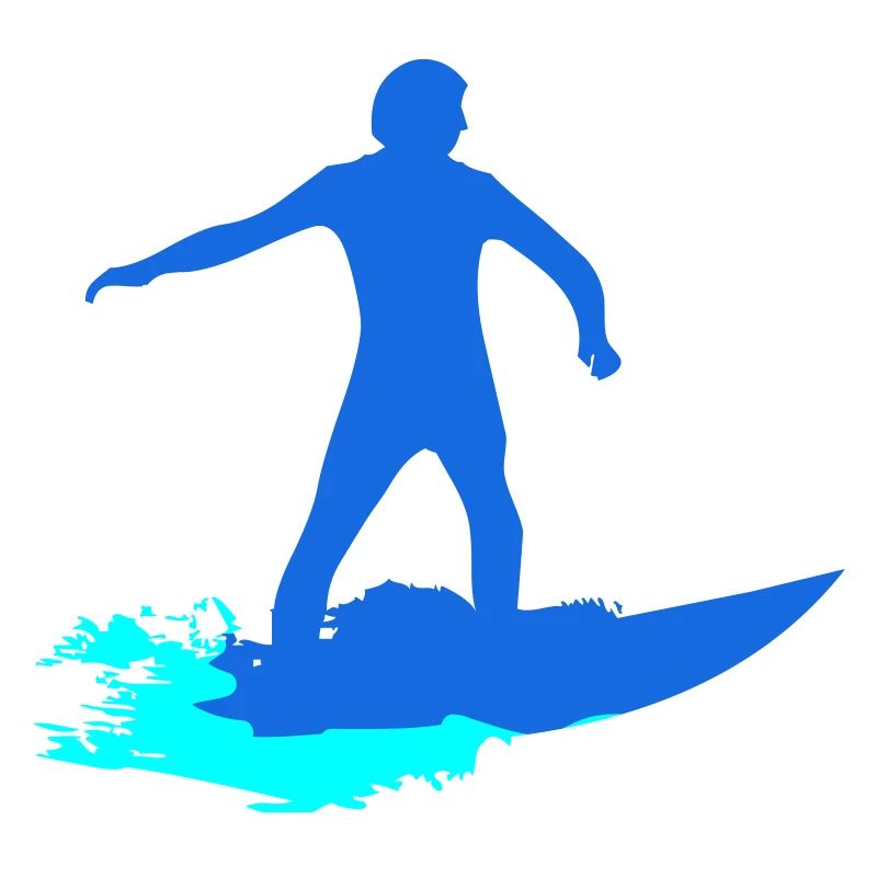 Surfer silhouette on wave