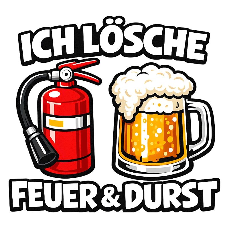 Ich Lösche Feuer & Durst - Bierfeuer Humor
