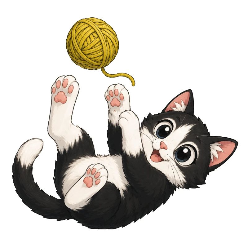 Kitten plays