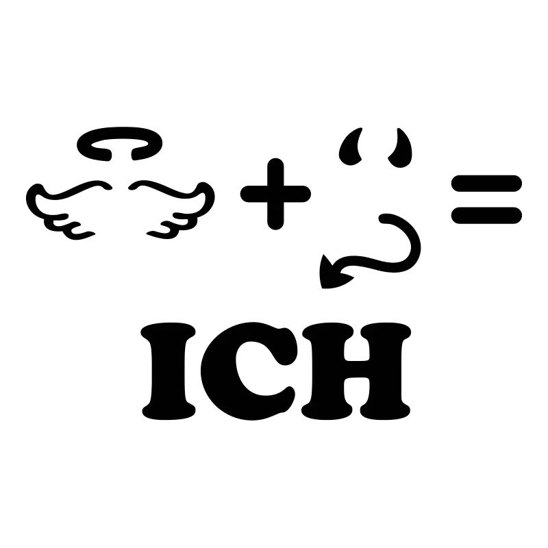 Engel + Teufel = ich - einfarbig