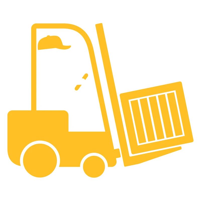 A Forklift Transporting A Box