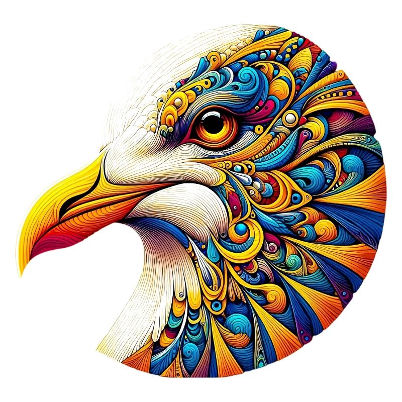 Mouette décorée de Mandalas