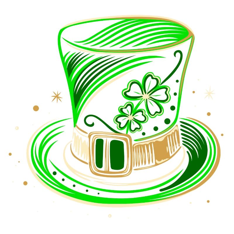 Chapeau de la Saint-Patrick chapeau haut de forme avec trèfle