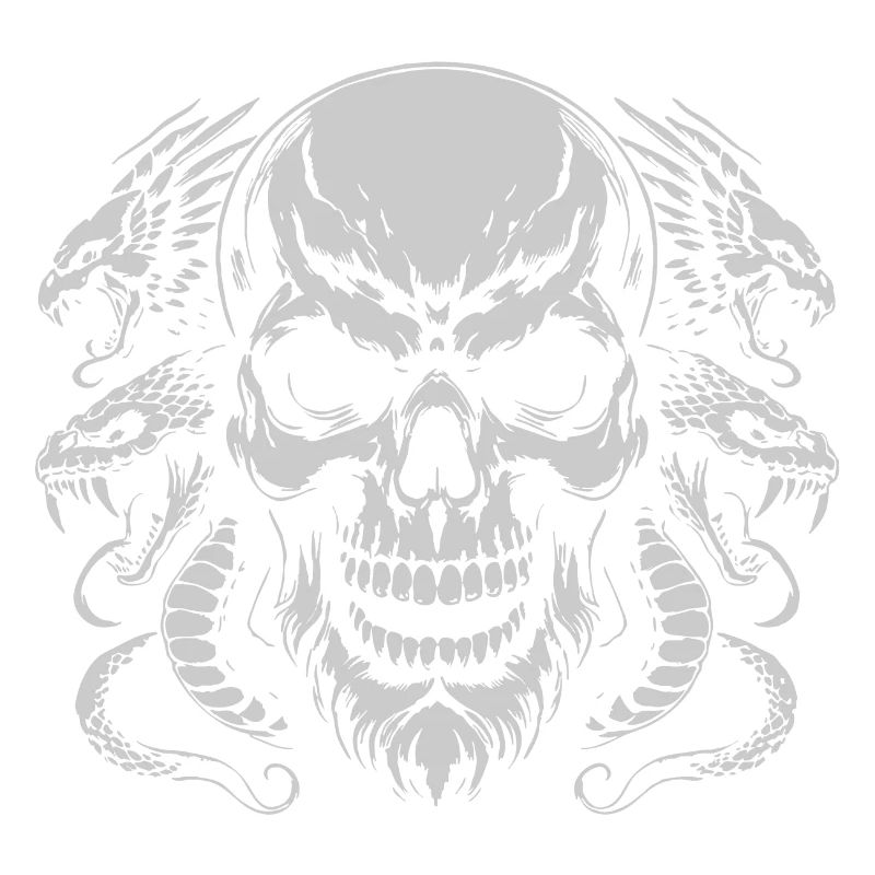 Skull with snake ring