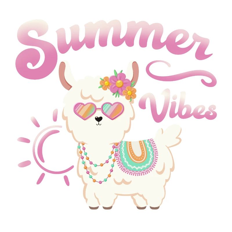 Llama Summer Alpaca - Summer Vibes