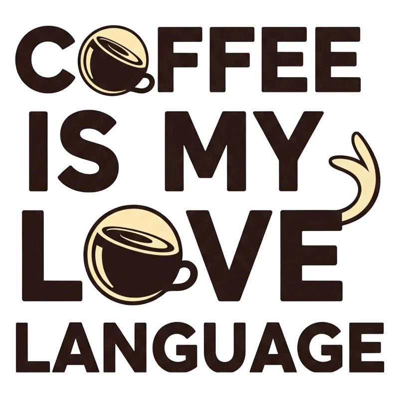 Coffee is My Love Language – Bold Text Minimal Cof