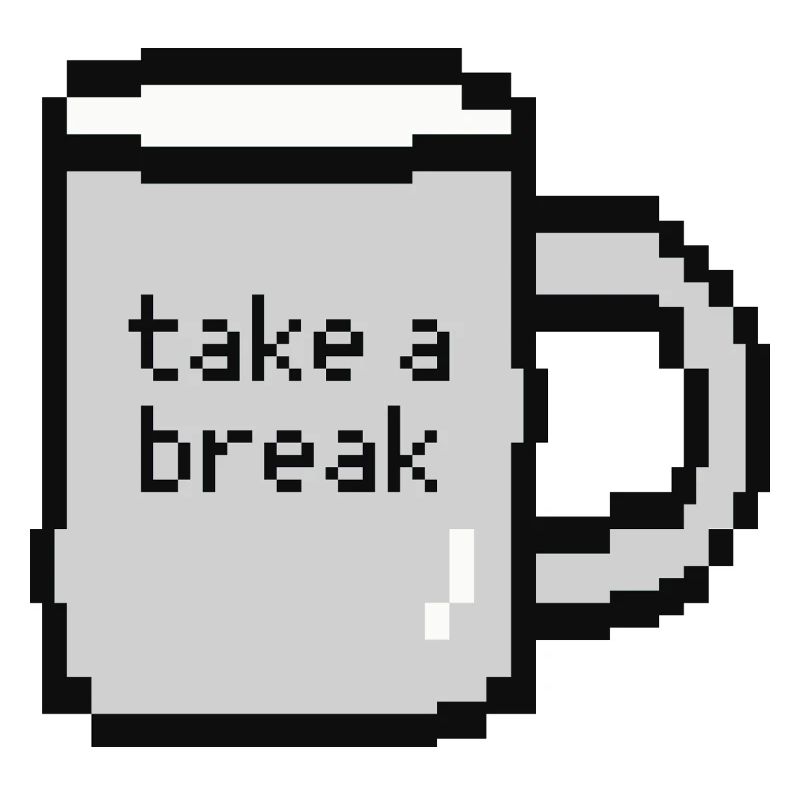 Relax Check Pixel Art Mug