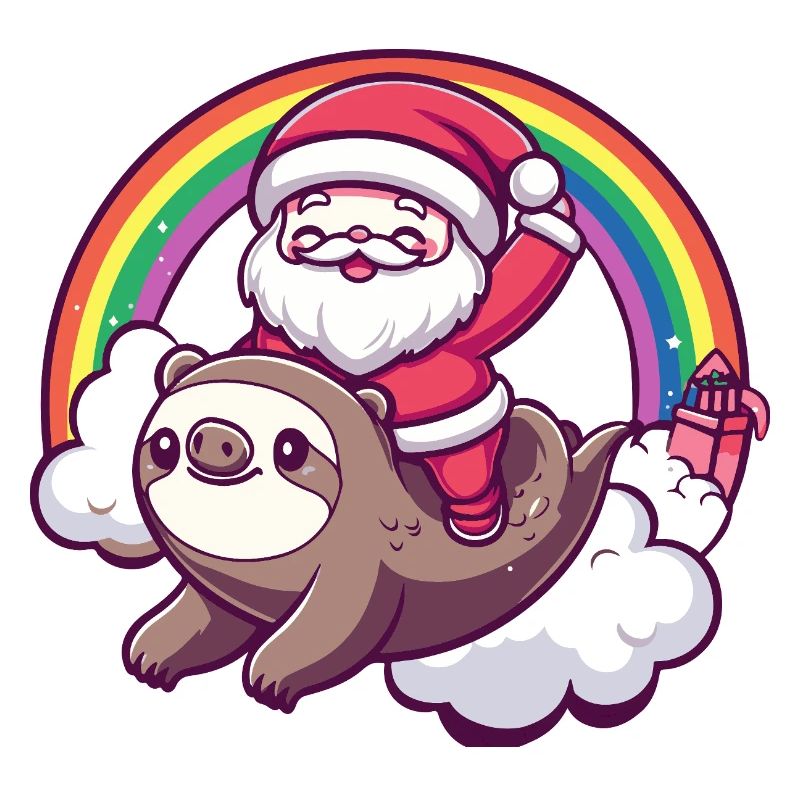Faultier Weihnachtsmann Weihnachten