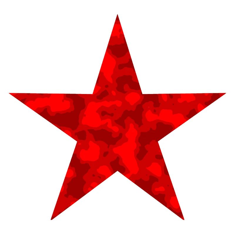 Star Red - With Camouflage Pattern
