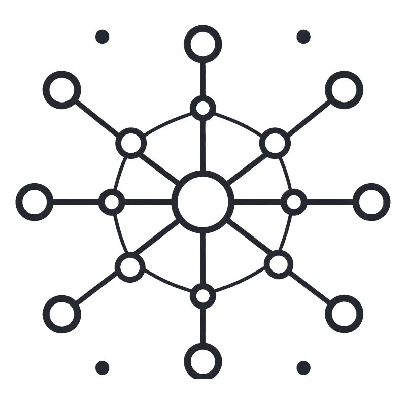Central Network Star Pattern