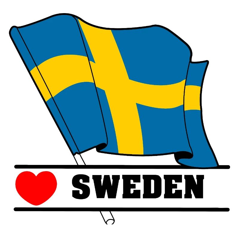 Description du drapeau d’amour de la SUÈDE :