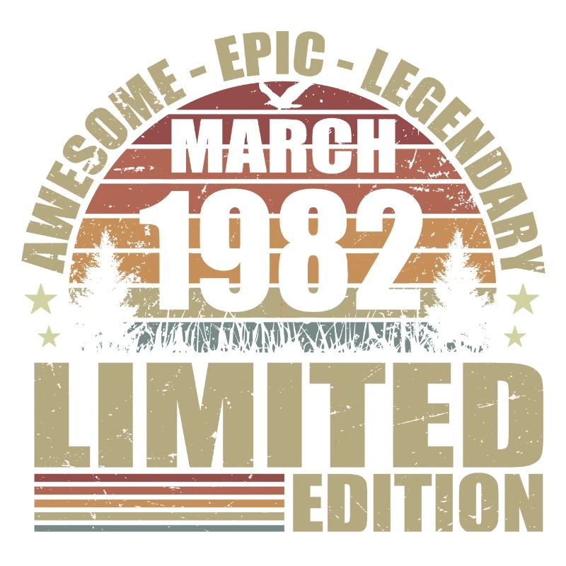 Millésime Mars 1982 Anniversaire - mars 1982