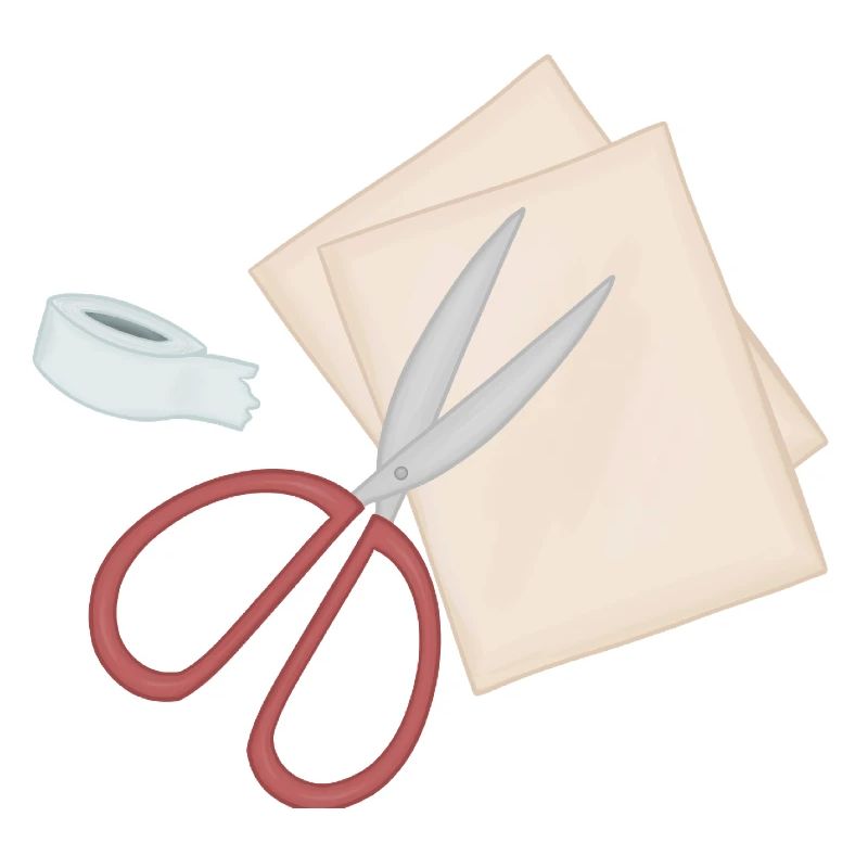 Studio de papier motif de ciseaux créatifs