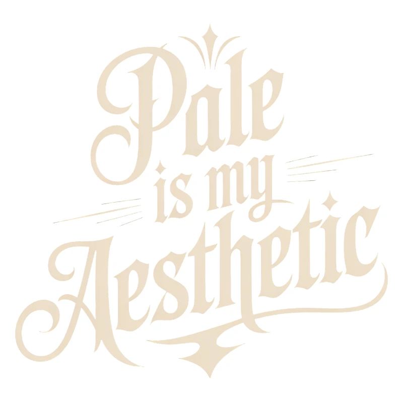 Pâle est ma typographie esthétique