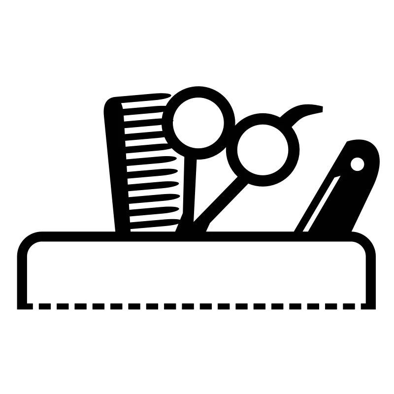 Kamm & Schere in der Tasche / barber tools in a