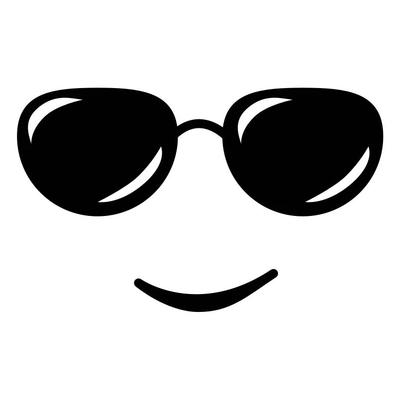 sunglasses smile reflection