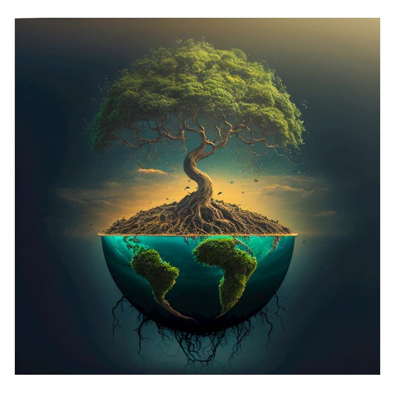 World Tree: Tree over half a sphere