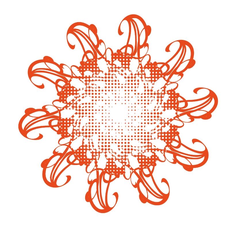 Random patterns rotated and dotted