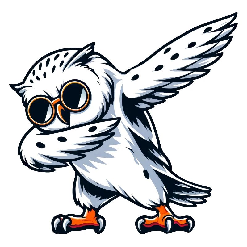 Coole Schneeeule Dabbing Pose