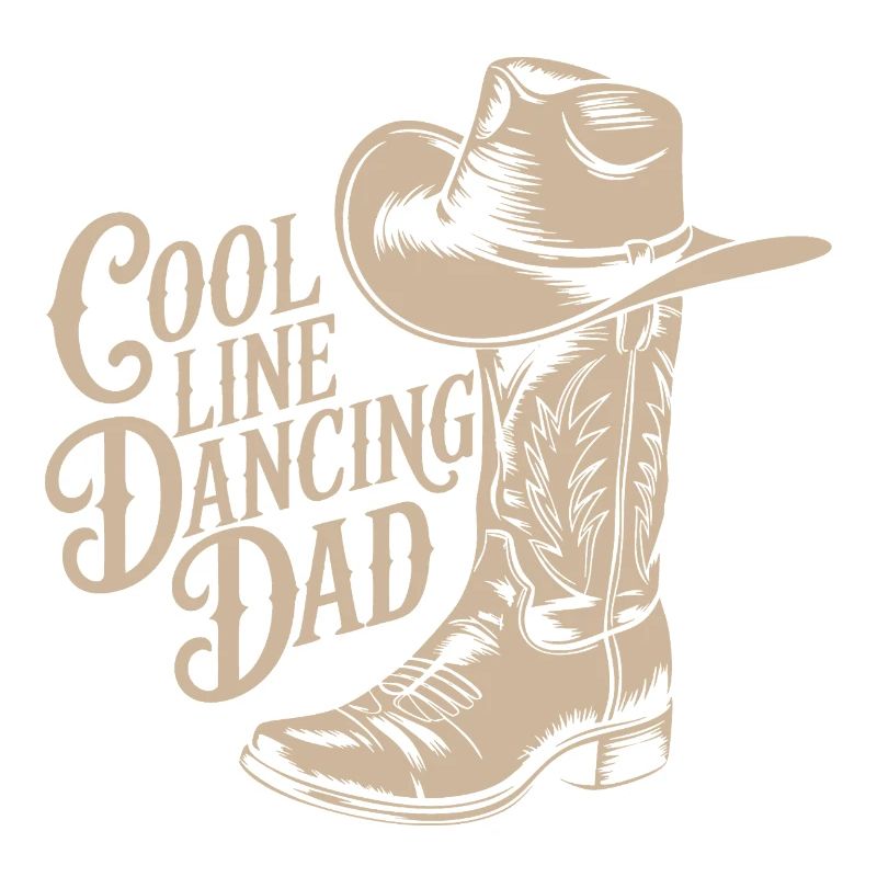 Line dancing dad cowboy hat style decoration