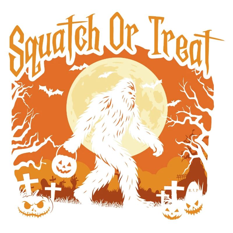 Kniebeugen oder Leckerli Spooky Bigfoot Halloween