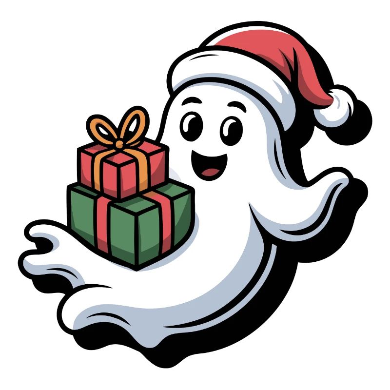 Weihnachtsgeist mit Geschenken