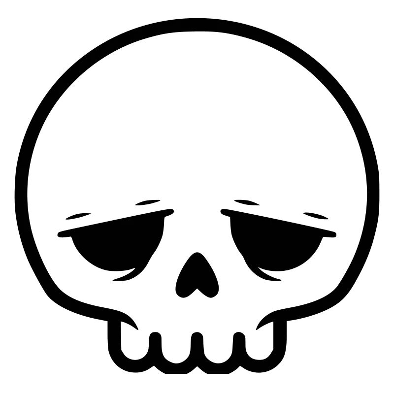 Sad Skull | Emo & Goth Design