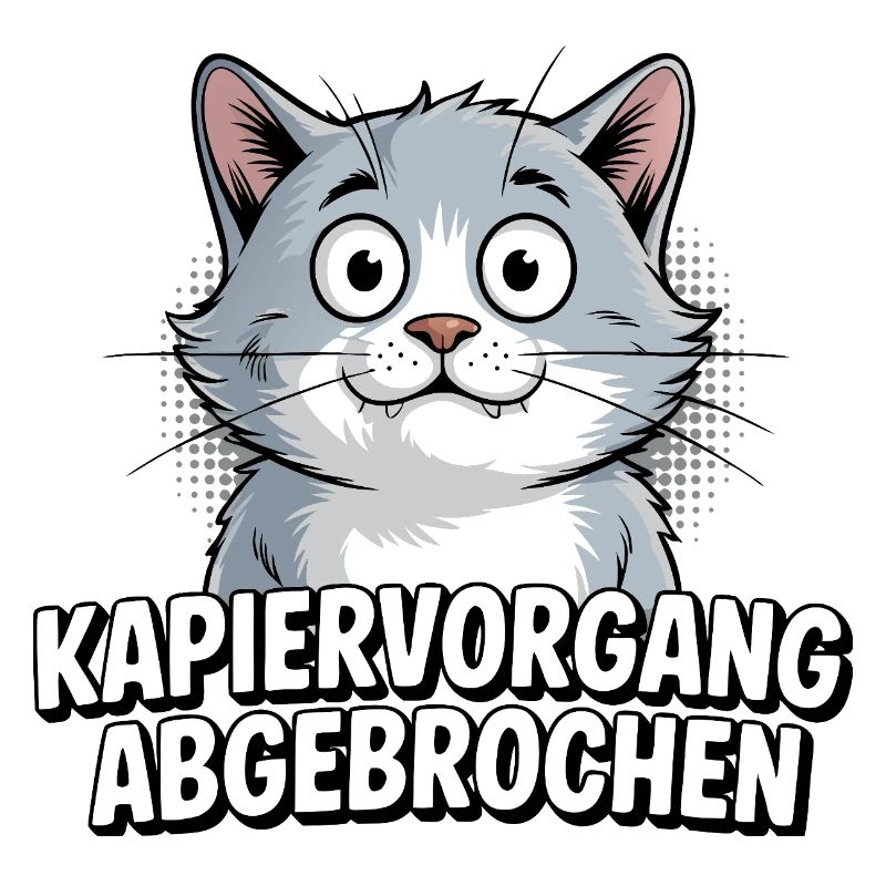 Kapiervorgang abgebrochen – Katze Comic