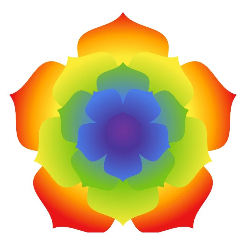 Rainbow Lotus Mandala Bloom