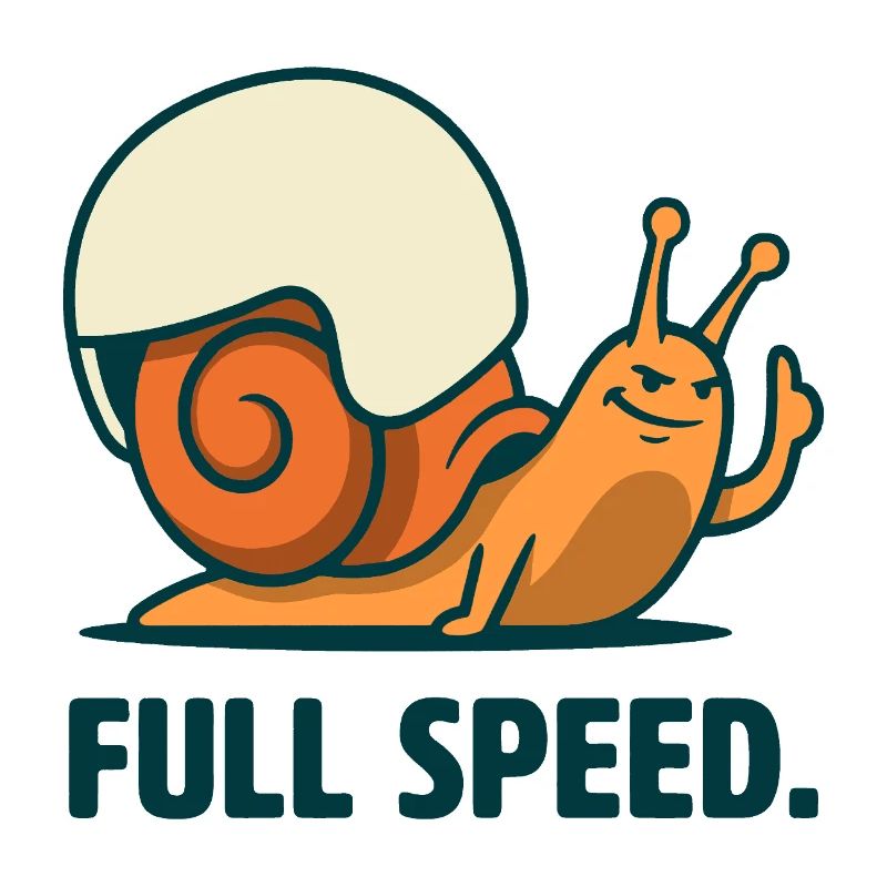Schnecke mit voller Geschwindigkeit