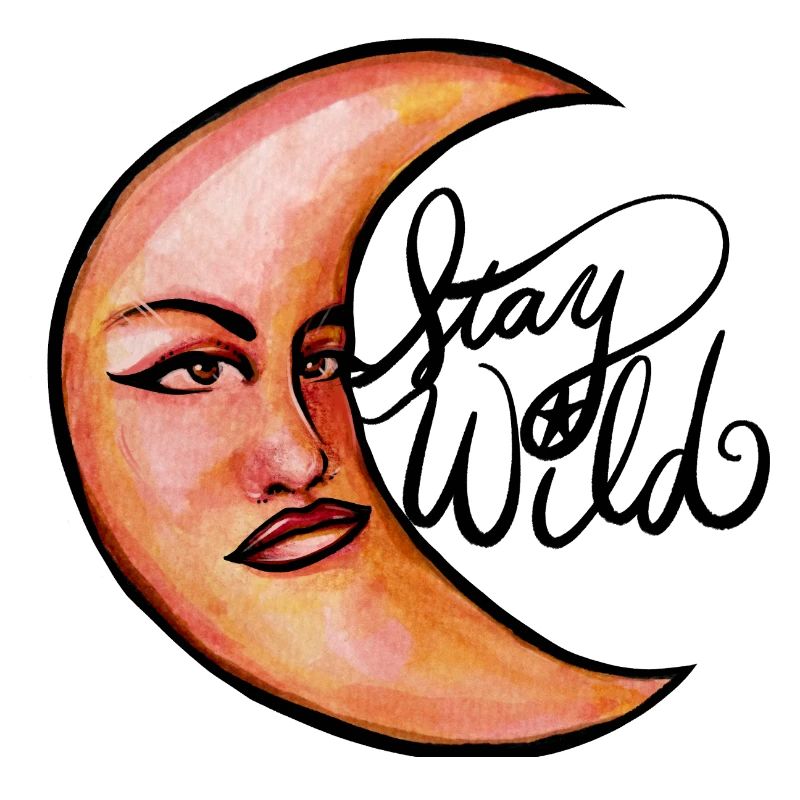 Ritratto a mezzaluna al chiaro di luna, acquerello