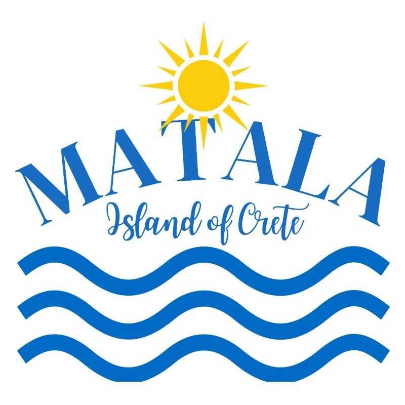 Matala Crete Waves Sun Logo
