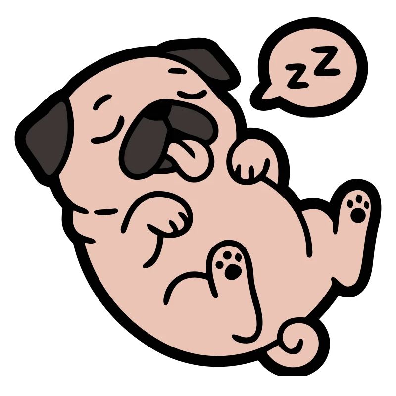 Sleeping Pug Dog Loafer